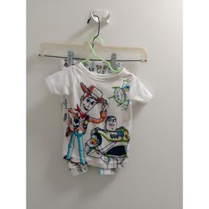 "Disney, Pixar, "Toy Story", Little Boys Short Sleeved Top and Pants, Pajama Set